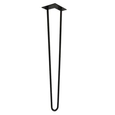 Tafelpoot hairpin massief-zwart 71cm