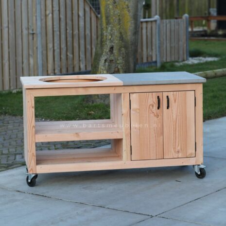 kamado tafel douglas 150x70 met tegel