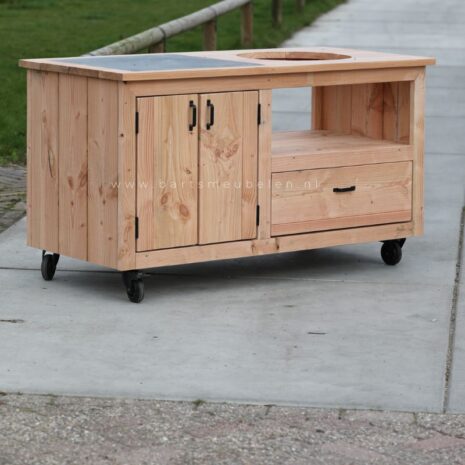 douglas buiten keuken brendan met keramische antraciet grijze tegel