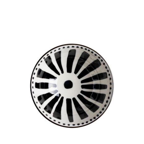 Gusta schaaltje zwart-wit petiscos Ø12cm wieken - bovenaanzicht