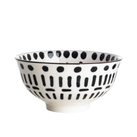 Gusta schaaltje zwart wit petiscos O12cm zon Gusta schaaltje zwart-wit petiscos Ø12cm zon