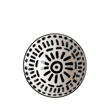 Gusta schaaltje zwart-wit petiscos Ø12cm zon - bovenaanzicht