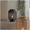 Rotan Lantaarn met led 17cm Gusta sfeerafbeelding