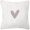 Tuinkussen wit met beige hart 40x40cm Tuinkussen wit met beige hart 40x40cm
