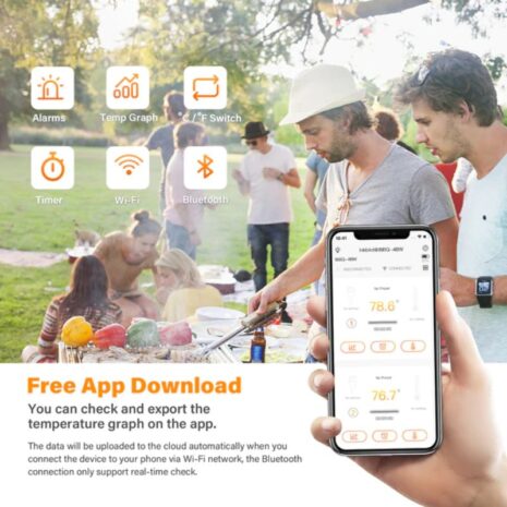 Wifi + Bluetooth thermometer Inkbird IBBQ-4BW informatie