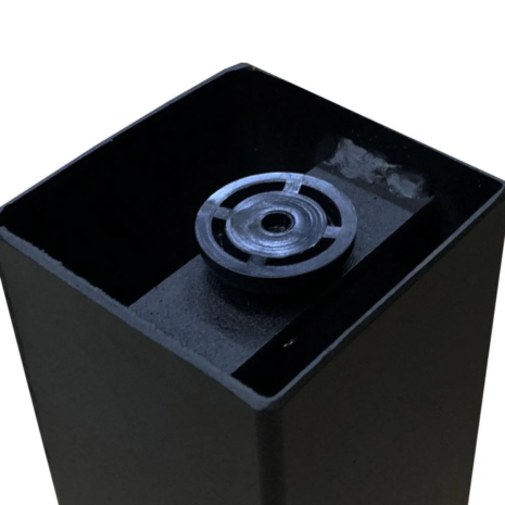 Zwart stalen A tafelpoot 10x10 72cm A-poot