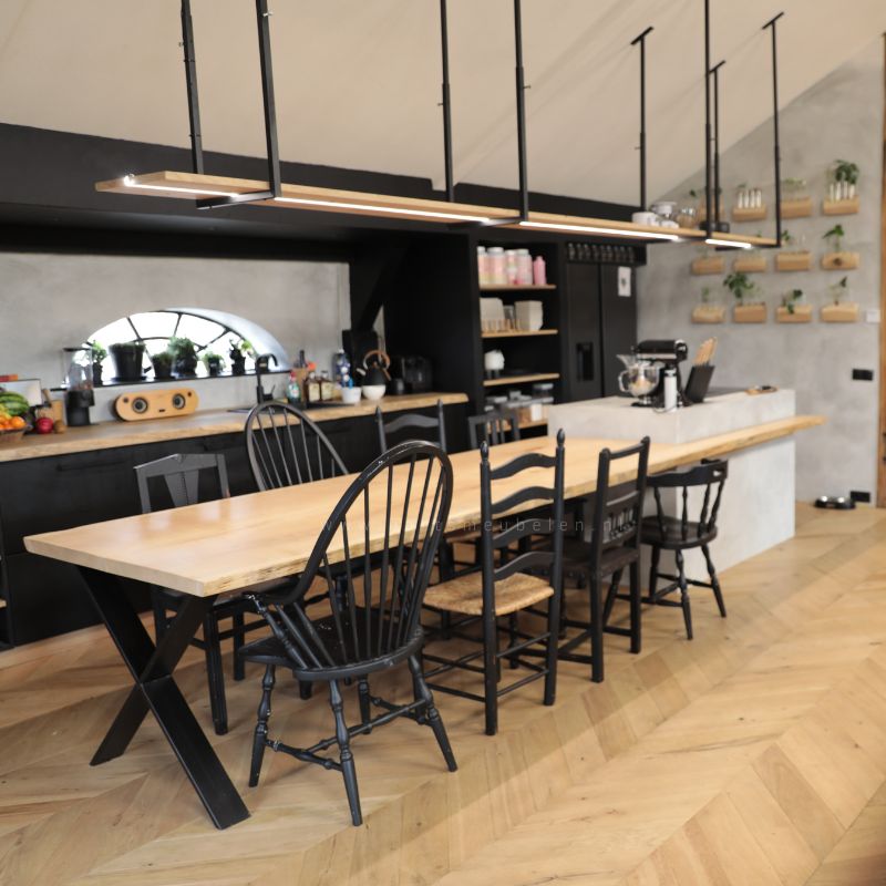 boomstamtafel aan keukeneiland op maat boomstamtafel aan keukeneiland op maat