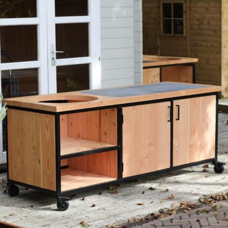 buitenkeuken douglas antwerpen industrieel met stalen frame 205cm lang x 75cm diep x 85cm hoog buitenkeuken douglas antwerpen industrieel met stalen frame 205cm lang x 75cm diep x 85cm hoog