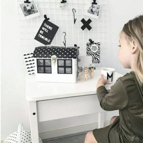 Speelkoffer Huisje Zwart-Wit - O'that