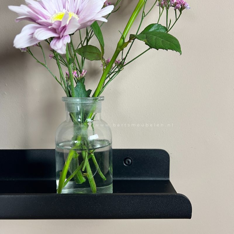 detail foto Fotoplank metaal zwart 120cm afbeelding zijkant detail foto Fotoplank metaal zwart 120cm - afbeelding zijkant