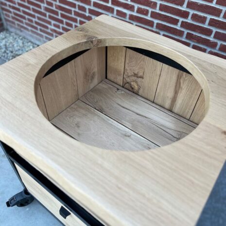 eiken bbq tafel james voor kamado
