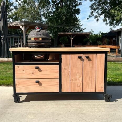 Douglas buitenkeuken industrieel Amsterdam met 2 lades en een opbergkast