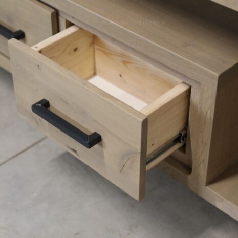 Zwevend eiken tv meubel met lades Do - detailfoto lade