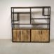 kast industrieel jerry eikenhout gebrand met stalen frame kast industrieel jerry eikenhout gebrand met stalen frame