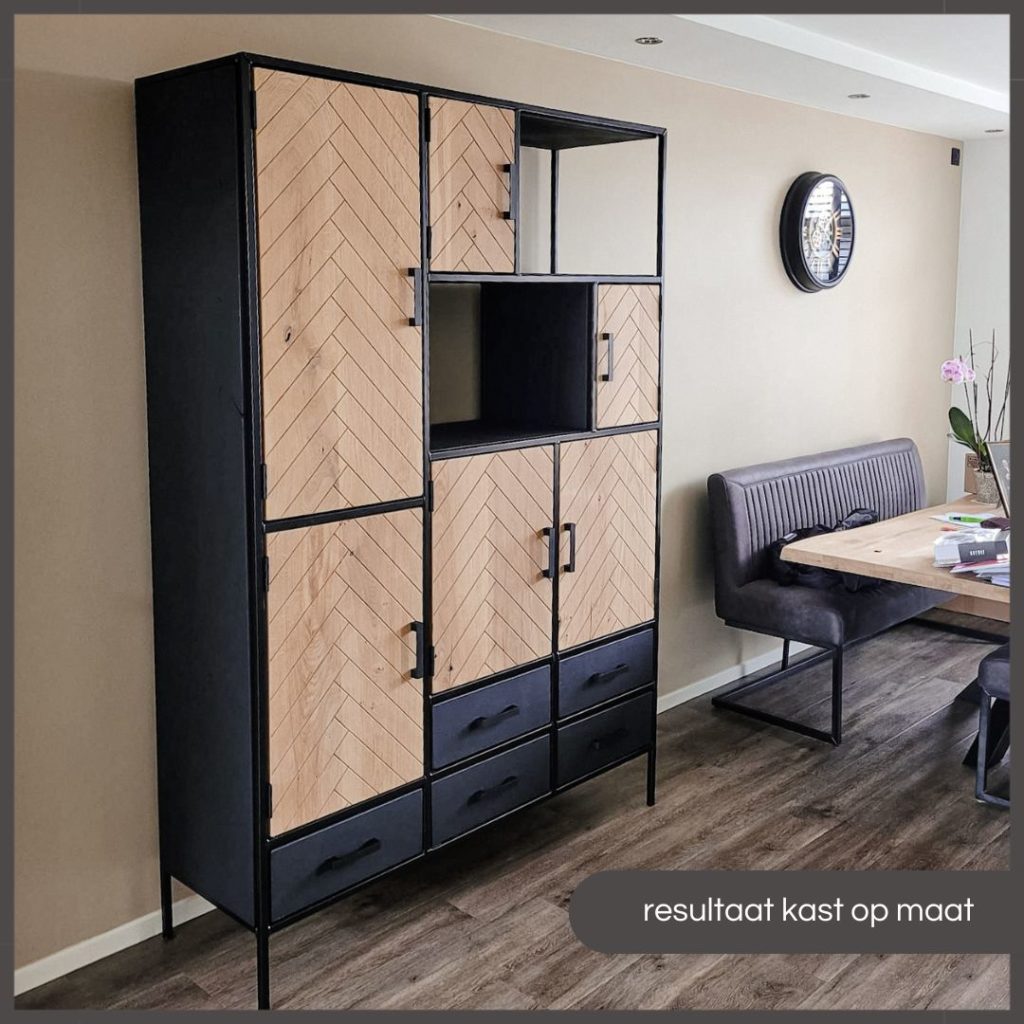 kast op maat met visgraat motief -deel2-resulaat