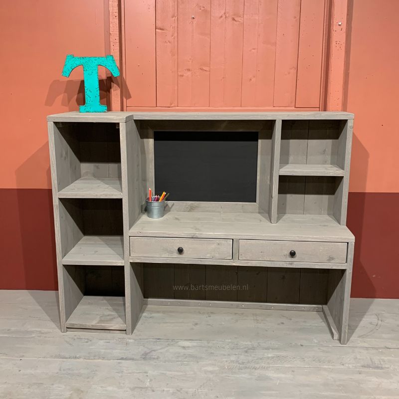 Speeltafel bureau van steigerhout voor de allerkleinsten 2 6 jaar met lades Speeltafel bureau van steigerhout voor de allerkleinsten 2-6 jaar - met lades