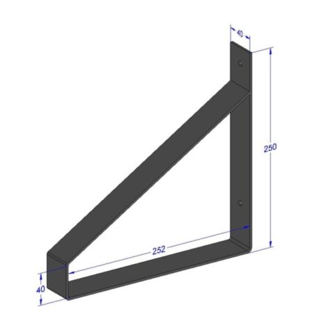 afmetingen matzwart 25cm type1