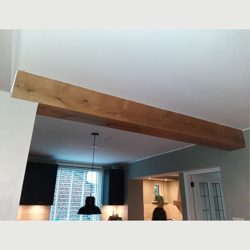 eiken bekleding rondom balk