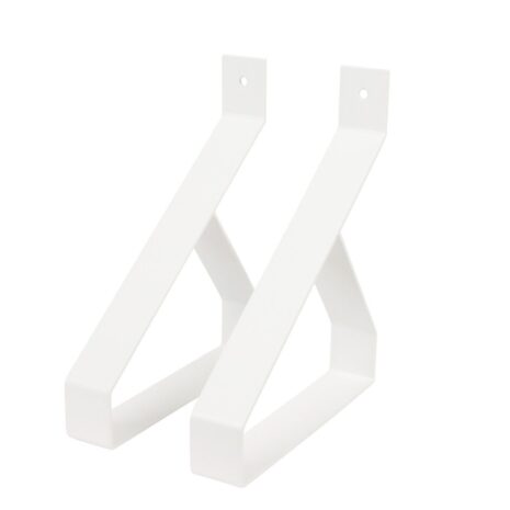type 2 200cm wit witte beugels voor wandplank 20 cm