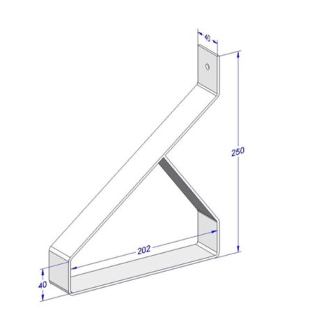 beugel voor wandplank 20 cm wit