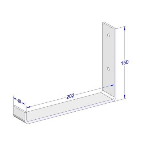 witte plank drager voor 20 cm