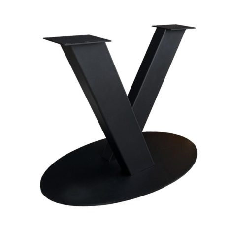 zwart onderstel voor ovale tafel staal