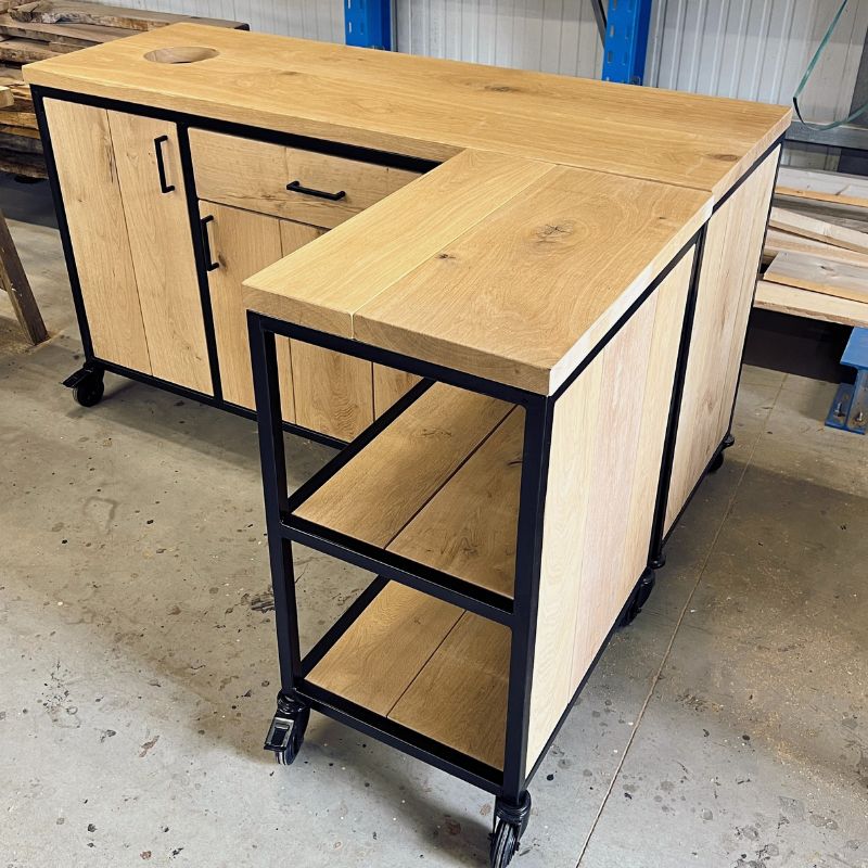 Debrasseer kast horeca op maat industrieel op wielen Debrasseer kast horeca op maat industrieel op wielen