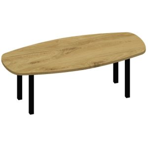 Tafel deens ovaal met zwarte poten 6x6