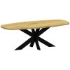 deens ovalen eettafel met spinpoot 12x4. zijaanzicht deens ovalen eettafel met spinpoot 12x4. - zijaanzicht