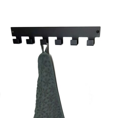 haak voor handdoeken zwart