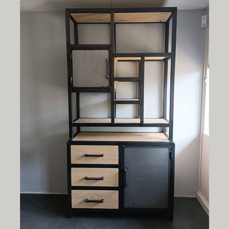 maatwerk kast eikenhout en staal met stalen deurtjes maatwerk kast eikenhout en staal met stalen deurtjes