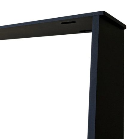 tafelpoot u vorm zwart metaal