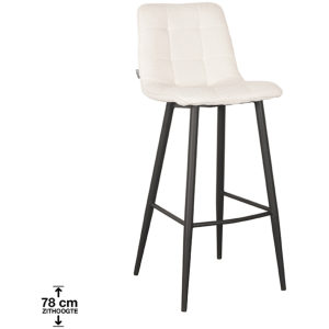 LABEL51 Barkruk Jelt - Ivory - Boucle - Zithoogte 78