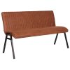 0Eetkamerbank Matz Cognac Microvezel 145x62x86 cm Perspectief