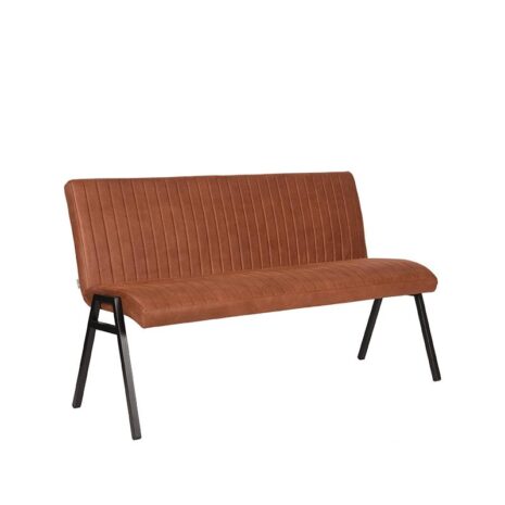 0Eetkamerbank Matz Cognac Microvezel 145x62x86 cm Perspectief