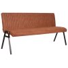 0Eetkamerbank Matz Cognac Microvezel 175x62x86 cm Perspectief