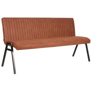 LABEL51 Eetkamerbank Matz - Cognac - Microfiber - 175 cm