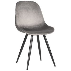 Eetkamerstoel Capri - Grijs Fluweel