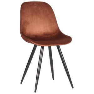 Eetkamerstoel Capri - Rust - Fluweel