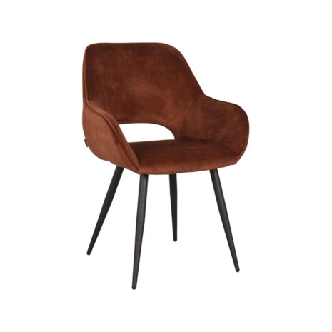 0Eetkamerstoel Chair Fer Rust Velours 60x59x87 cm Perspectief