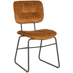 LABEL51 Eetkamerstoel Dez - Oker - Velours