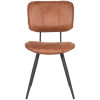0Eetkamerstoel Fos Cognac Leder 49x60x87 cm Voorkant 0Eetkamerstoel Fos Cognac Leder 49x60x87 cm Voorkant