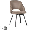 0Eetkamerstoel Lewis 52x58x84 Cm Taupe Micro Suede 360 graden 0Eetkamerstoel Lewis 52x58x84 Cm Taupe Micro Suede 360 graden