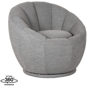 LABEL51 Fauteuil Crown - Grijs - Boucle
