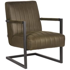 LABEL51 Fauteuil Milo - Army green - Microfiber