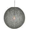 0Hanglamp Twist Grijs Vlas 55x55x55 cm Voorkant Aan 0Hanglamp Twist Grijs Vlas 55x55x55 cm Voorkant Aan