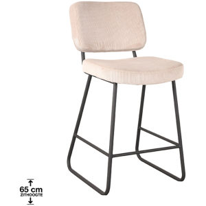 Barkruk Noah - Naturel Ribcord - Zithoogte 65