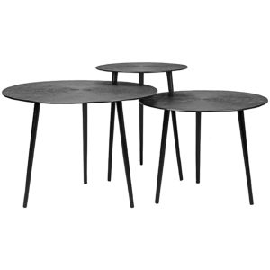 Salontafel Set Nobby - Zwart Metaal 60cm