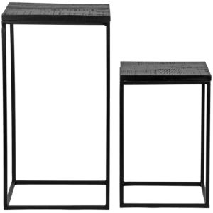 LABEL51 Bijzettafel Vintage - Zwart - Mangohout