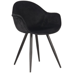 Eetkamerstoel Forli - Zwart Fluweel